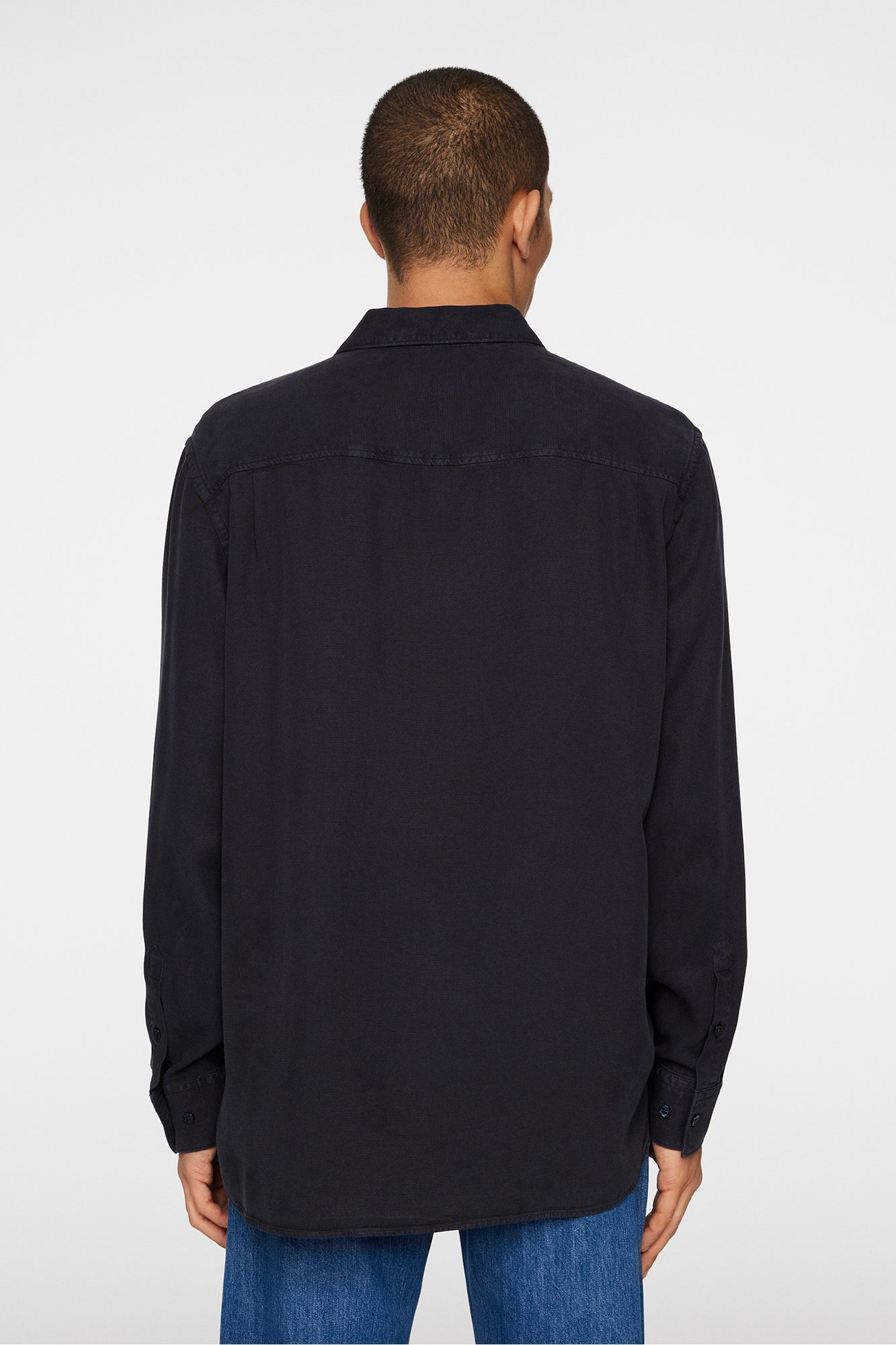 Men | Reg Struct Gmd Tencel Shirt | JL Navy