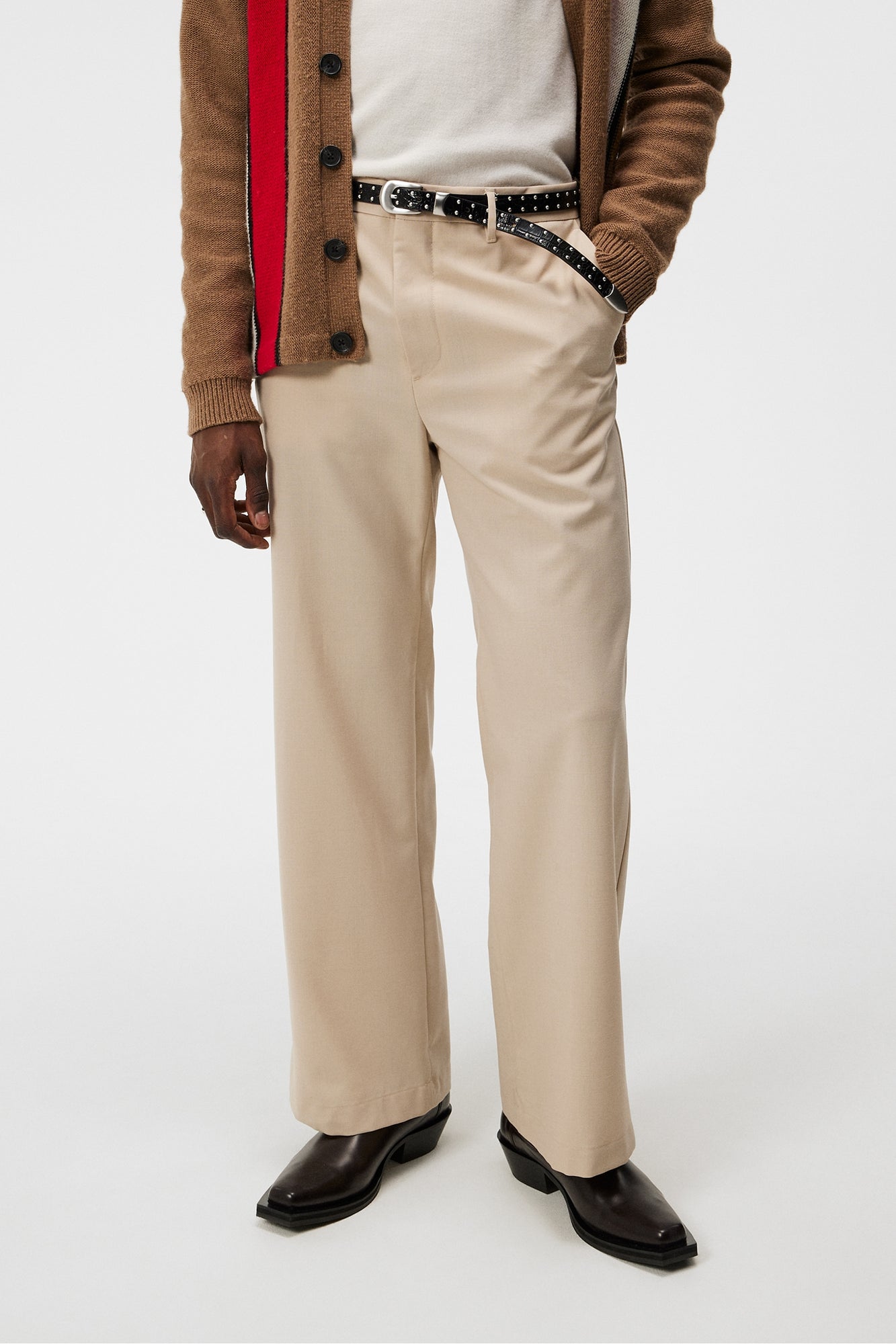 Men | Sonny Wide Wool Pants | Oyster Gray