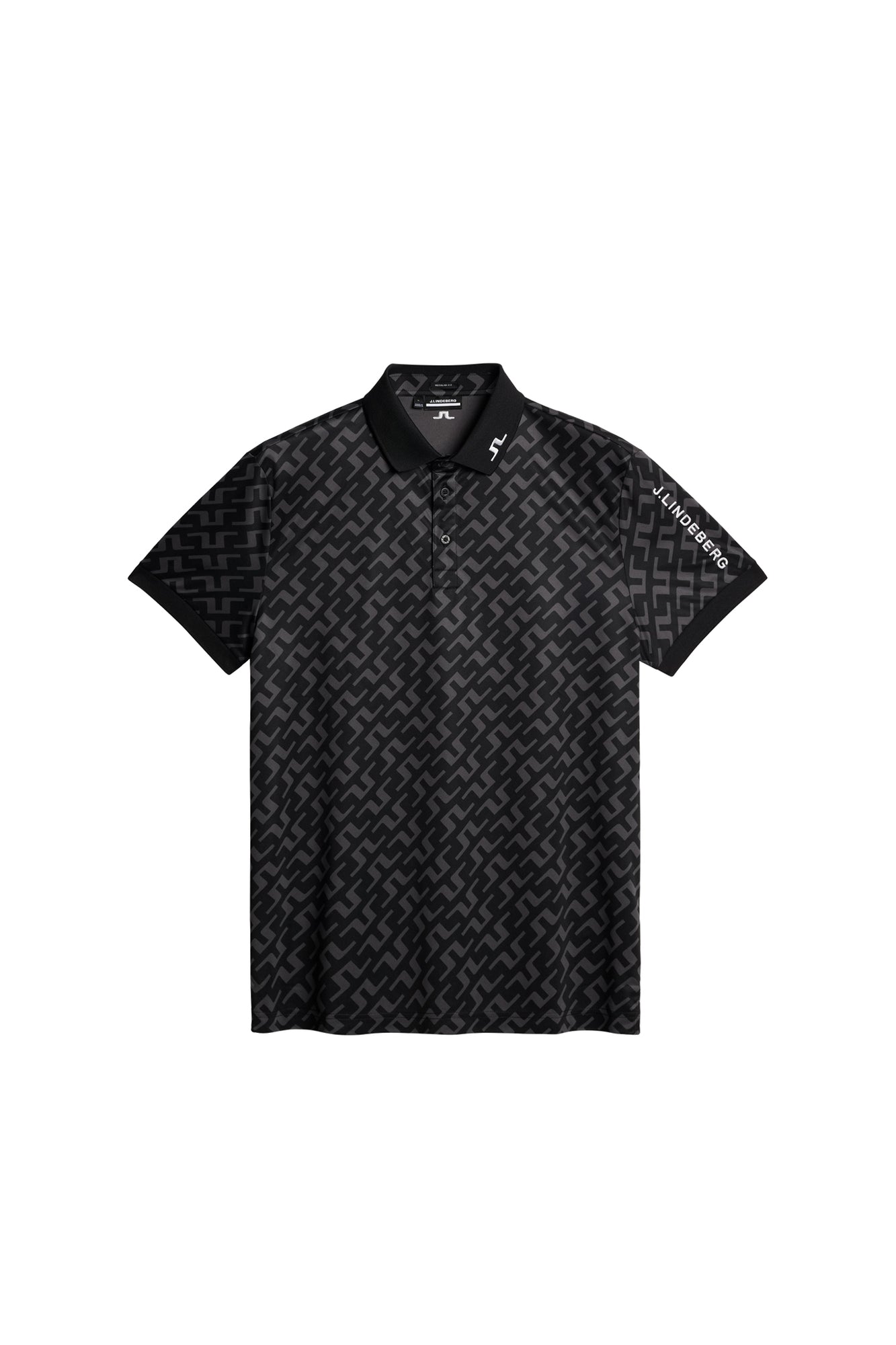 Men | Tour Tech Reg Fit Print Polo | Bias Bridge Black