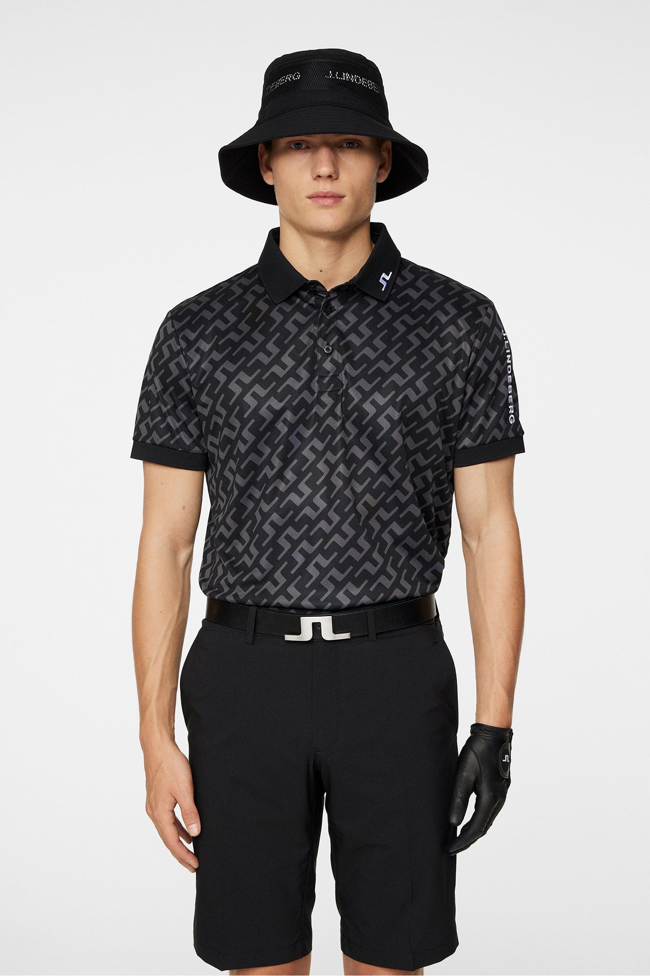 Men | Tour Tech Reg Fit Print Polo | Bias Bridge Black