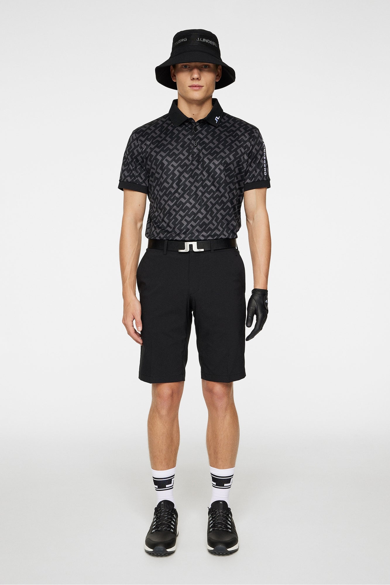 Men | Tour Tech Reg Fit Print Polo | Bias Bridge Black