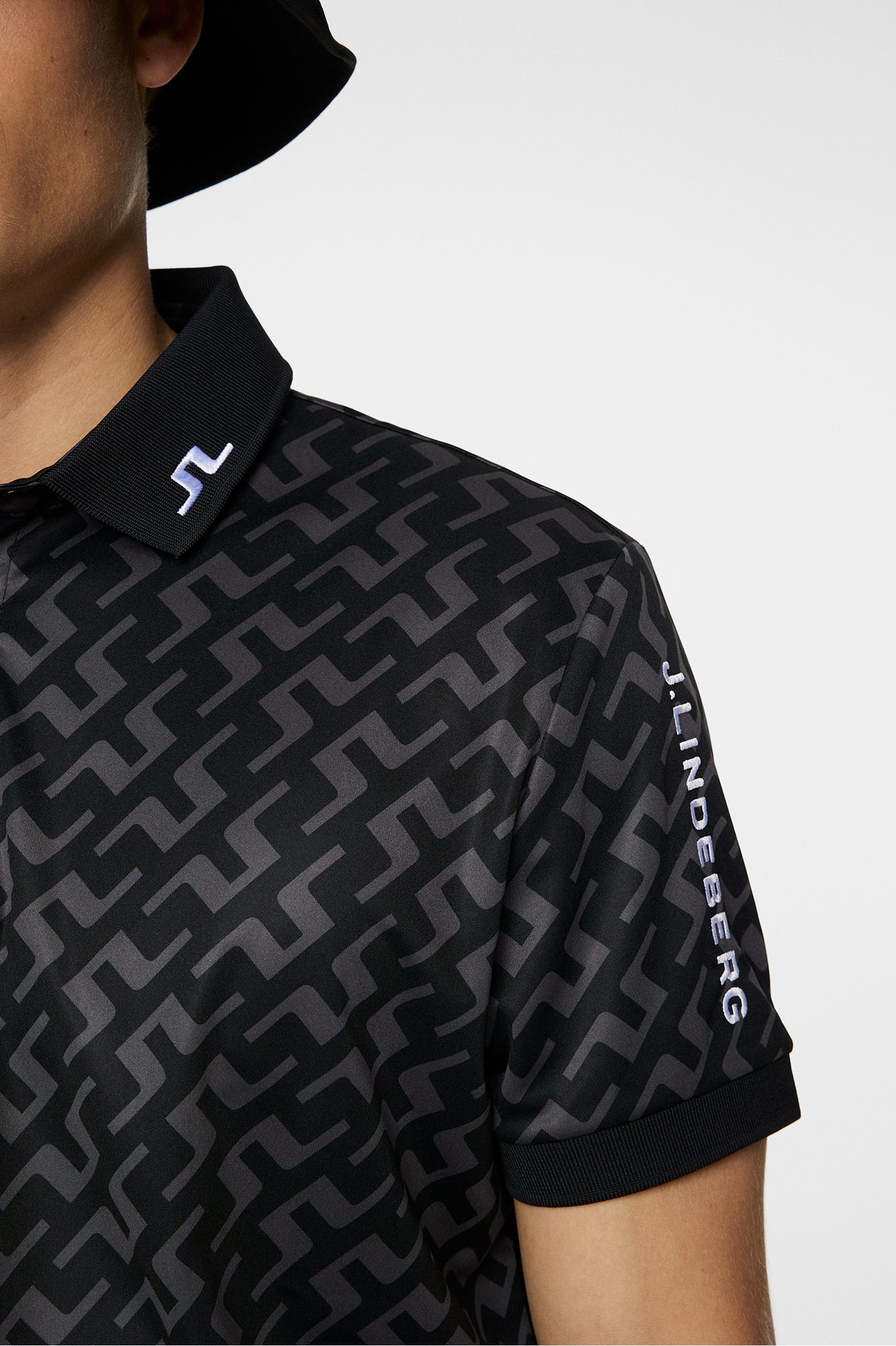Men | Tour Tech Reg Fit Print Polo | Bias Bridge Black