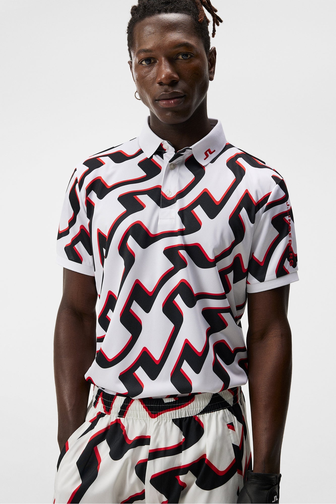 Men | Tour Tech Reg Fit Print Polo | Bridge Wave White