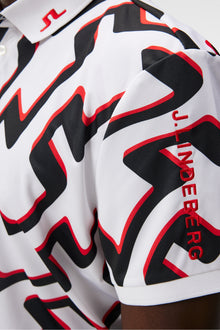 Men | Tour Tech Reg Fit Print Polo | Bridge Wave White