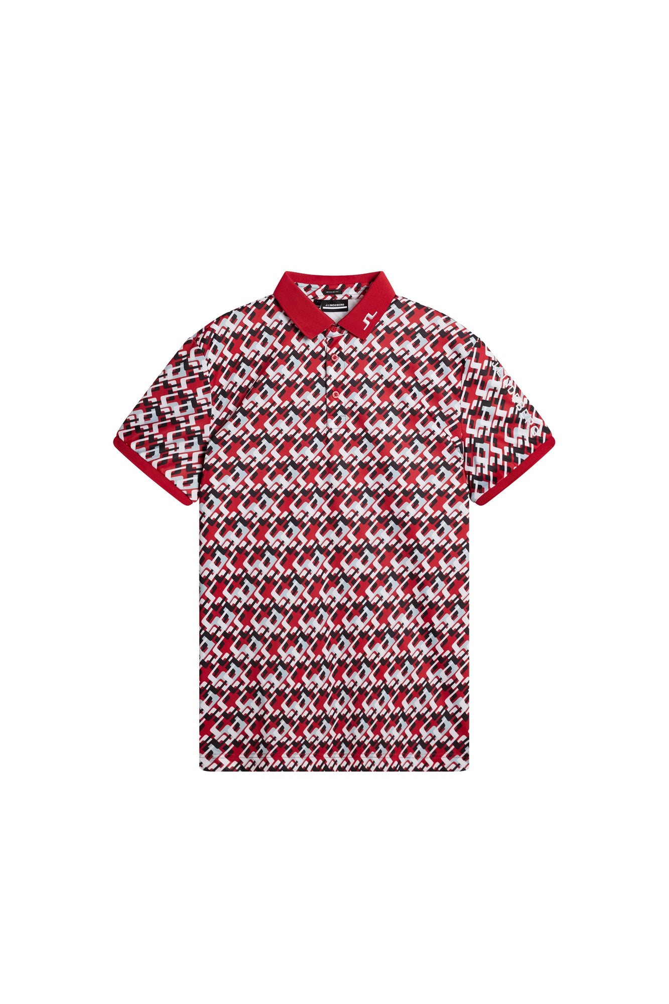 Men | Tour Tech Reg Fit Print Polo | Micro Bridge Cherry