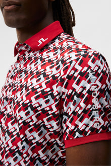 Men | Tour Tech Reg Fit Print Polo | Micro Bridge Cherry