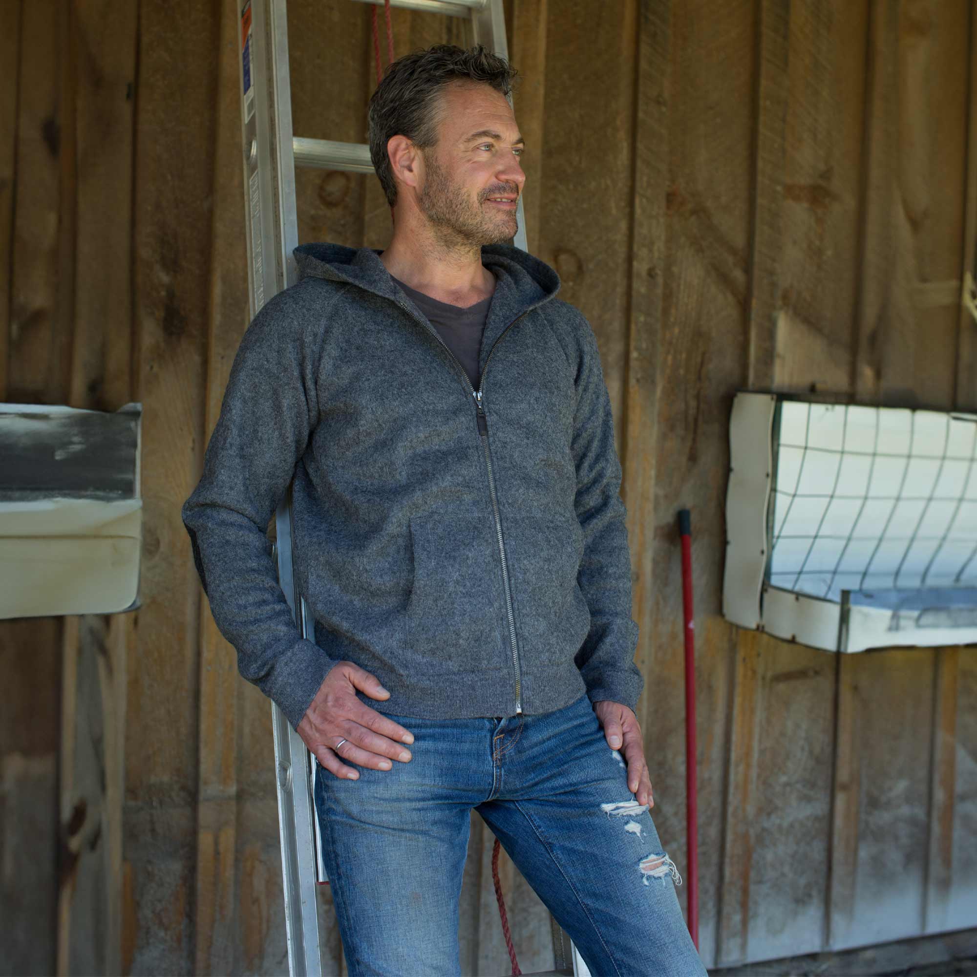 Men | Verbier Zip Up | Navy Melange