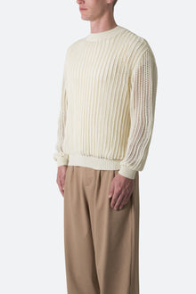 Mesh Knit Sweater | Cream