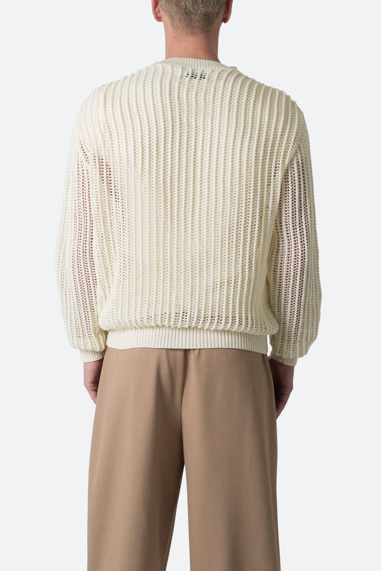 Mesh Knit Sweater | Cream