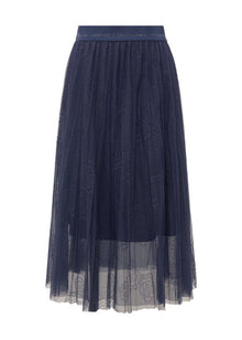 Mesh Skirt | Navy