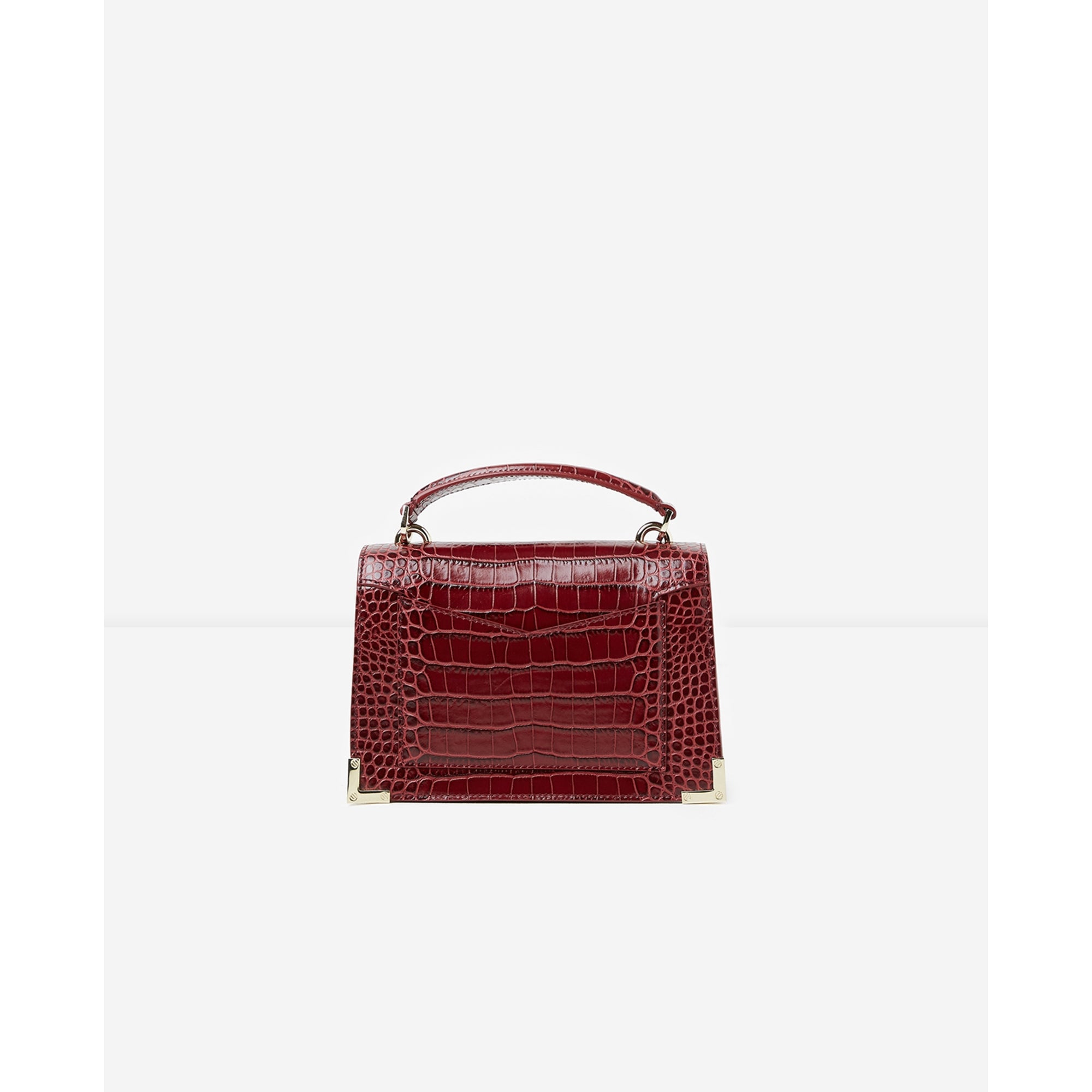 Mini Emily Bag In Mock Croc | Women | Burgundy