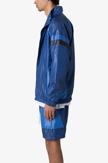 Mock Neck Nylon Jacket | Navy