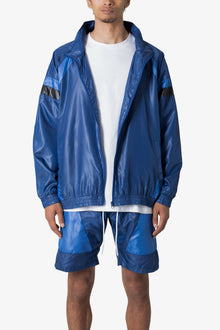 Mock Neck Nylon Jacket | Navy