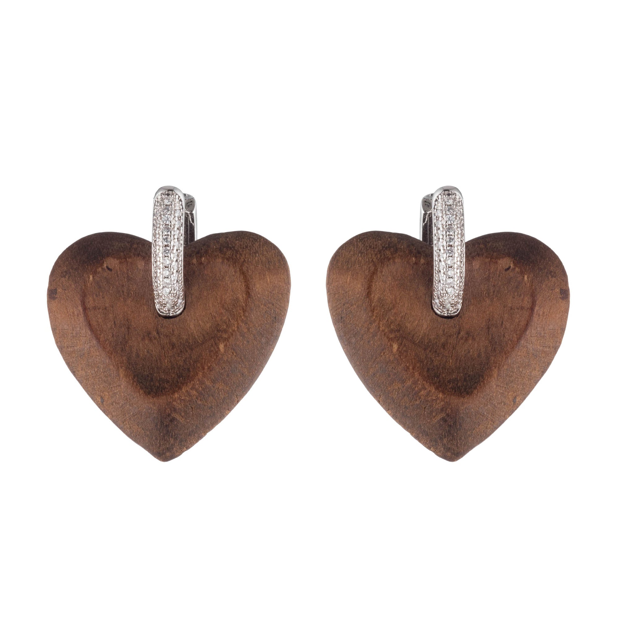 Nahm Earrings | Silver/Wood