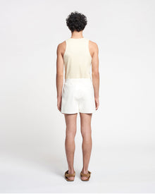 Amil Okobor Alt-Leather Shorts | White