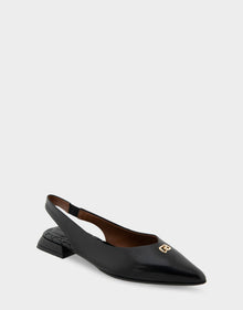 Nayana Flats | Black Leather