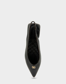 Nayana Flats | Black Leather