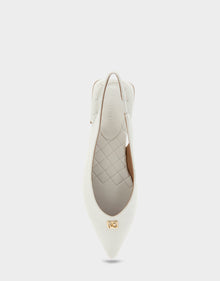 Nayana Flats | White Leather