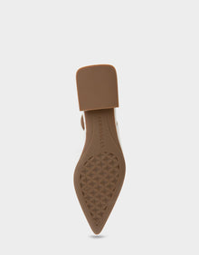 Nayana Flats | White Leather