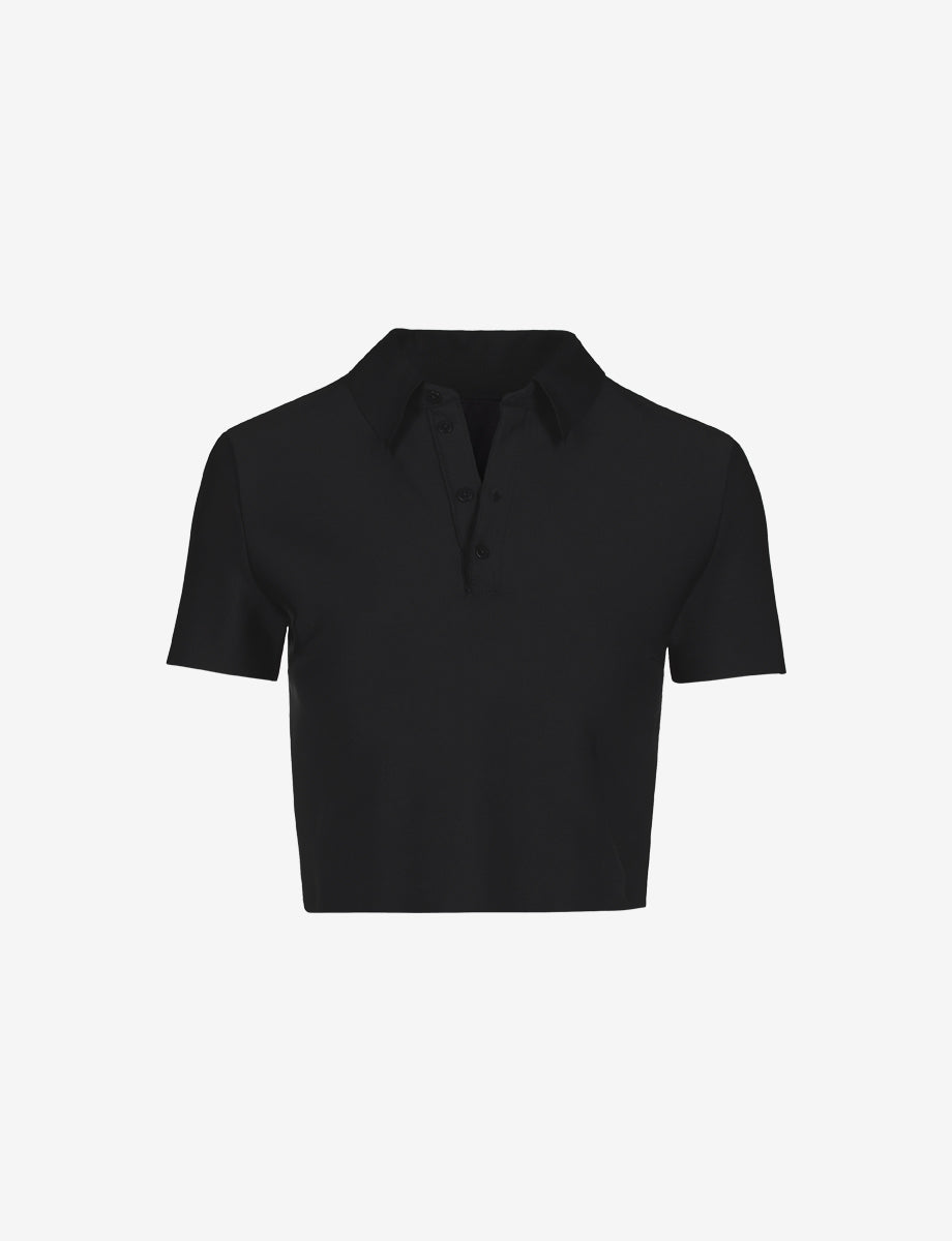 Neoprene Polo Shirt::Black::Main