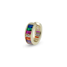 The Rainbow Cartilage Huggie Hoop Earring | 18KT Gold Vermeil