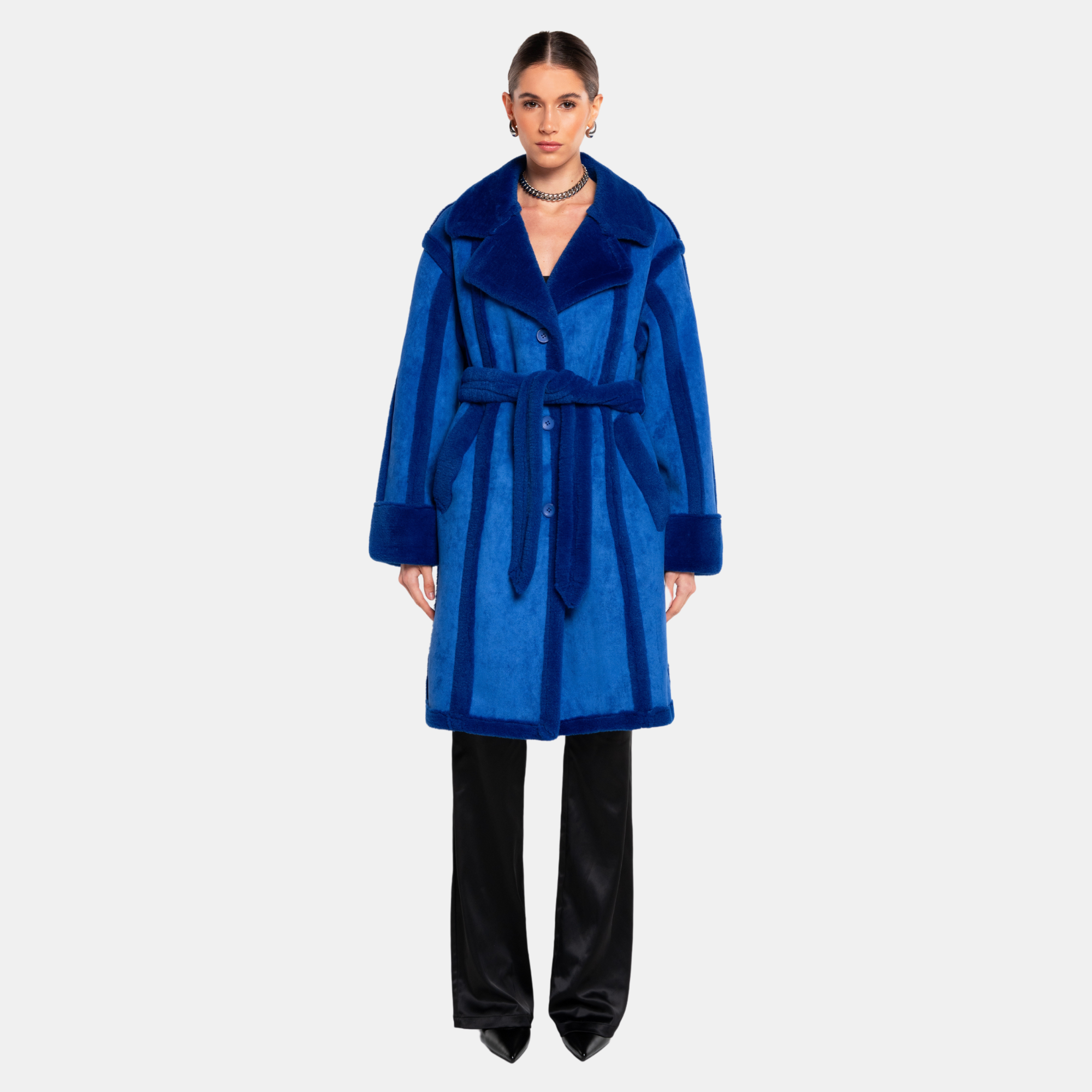 OW Collection NEW YORK Coat Coat 026 - Blue