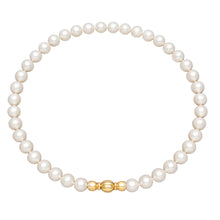 Womens | 10-11mm Round White Freshwater Pearl | AA Quality Strand Necklace | 14K Yellow Gold