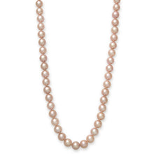 Womens | 9-10mm Round White Freshwater Pearl | Strand Necklace | 14K Yellow Gold