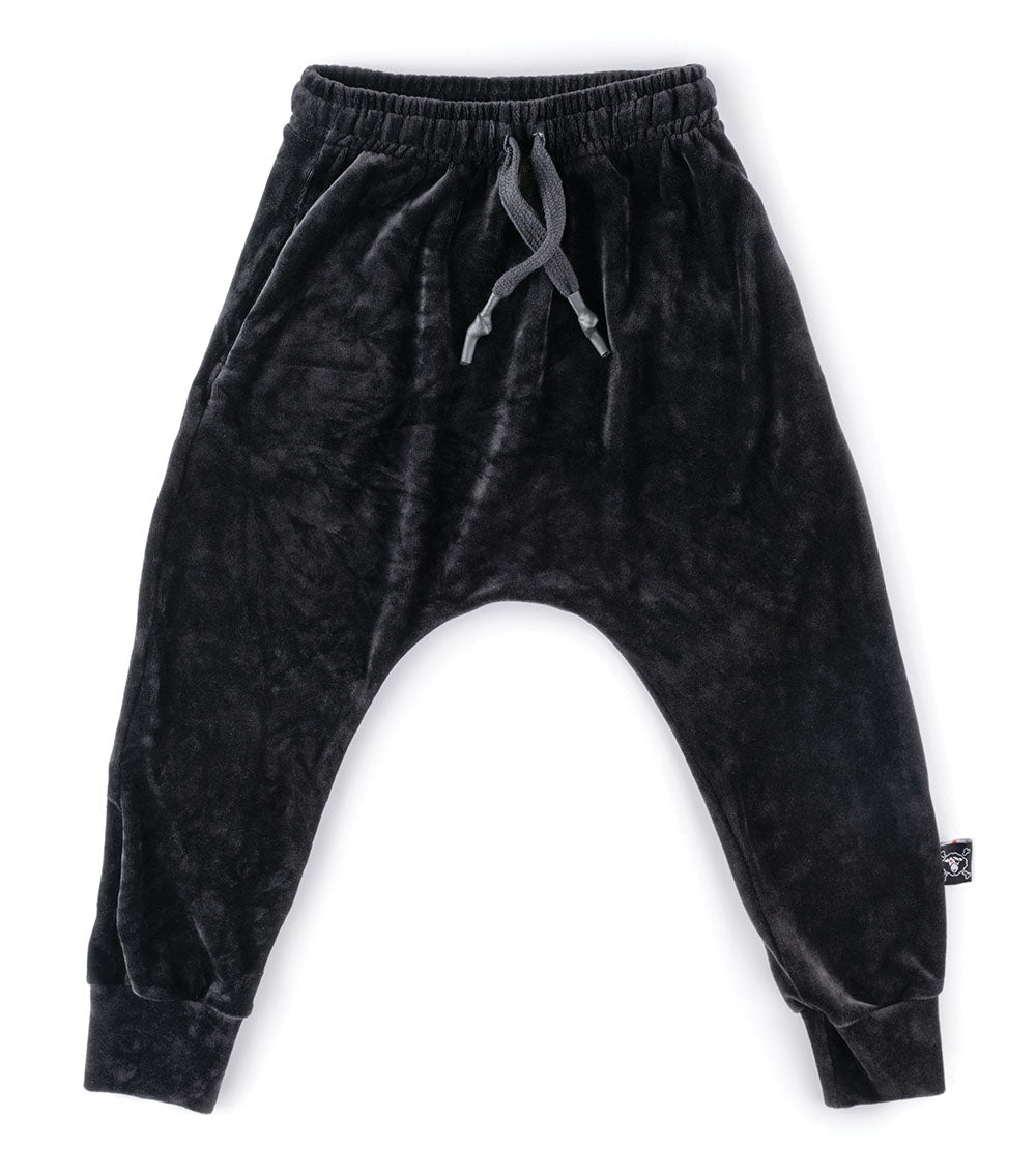 Kid | Velvet Baggy Pants | Black