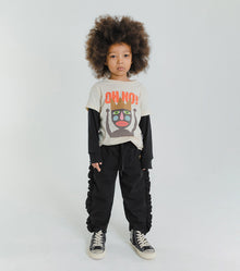 Kid | Airy Ruffled Pants | Black