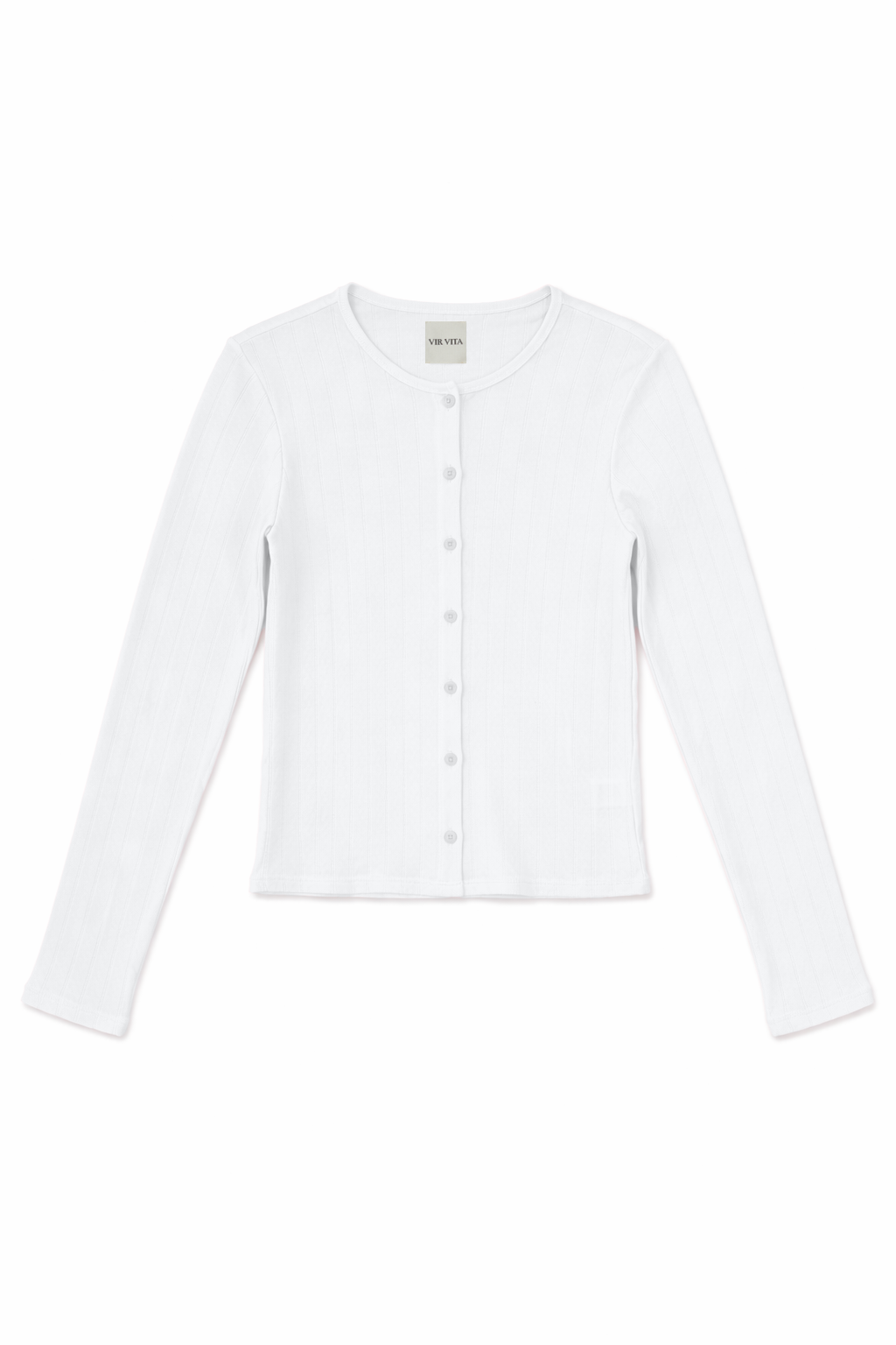 Nora Pointelle Cardigan | Coconut