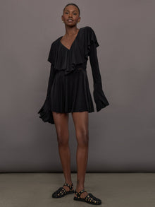 Flared Mini Skirt | Black