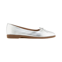 Novia Ballet Flat | Silver Metallic Leather