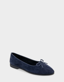 Novia Ballet Flat | Navy Suede