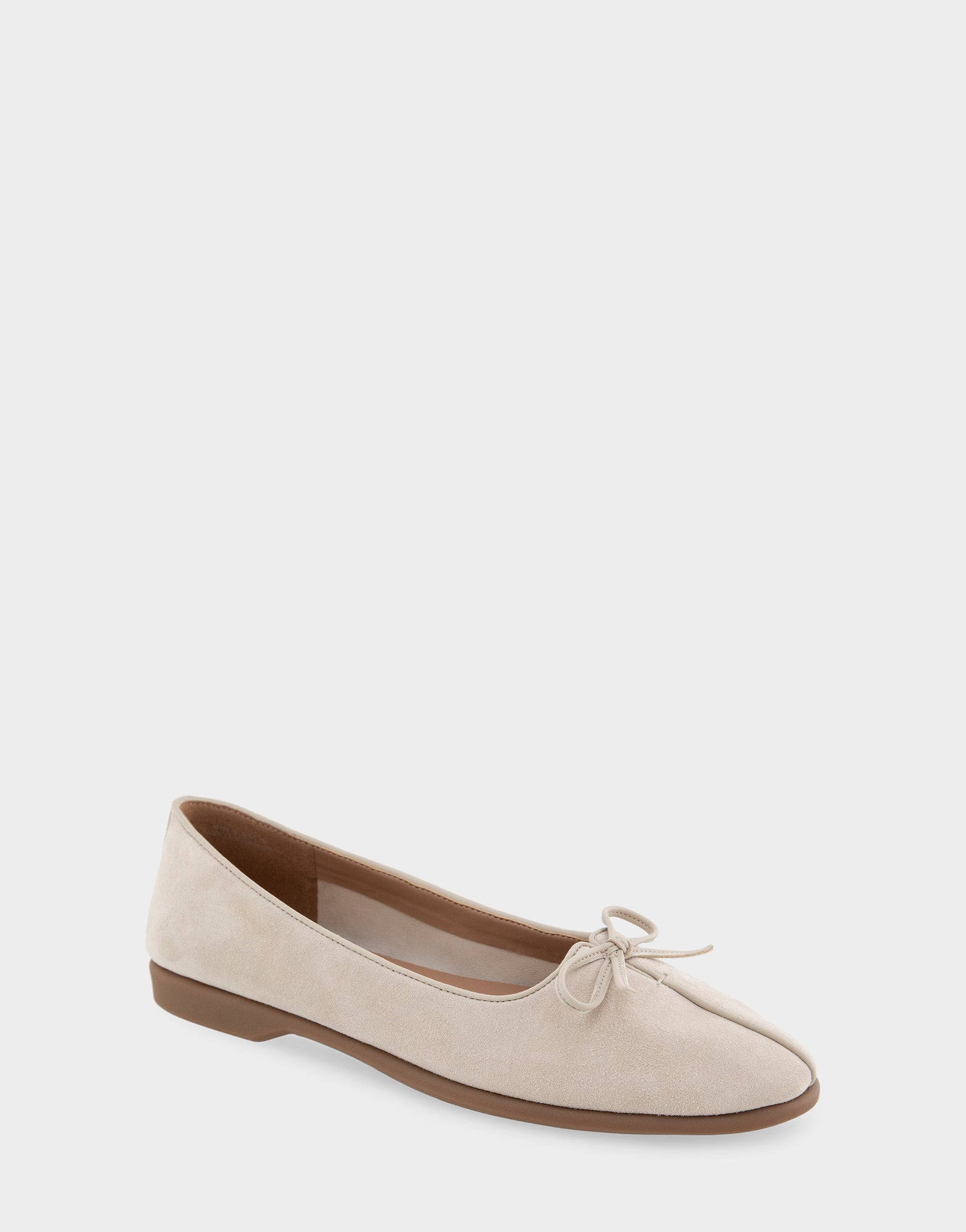 Novia Ballet Flat | Stone Suede