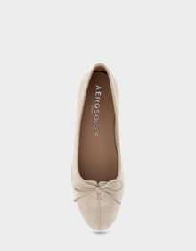 Novia Ballet Flat | Stone Suede