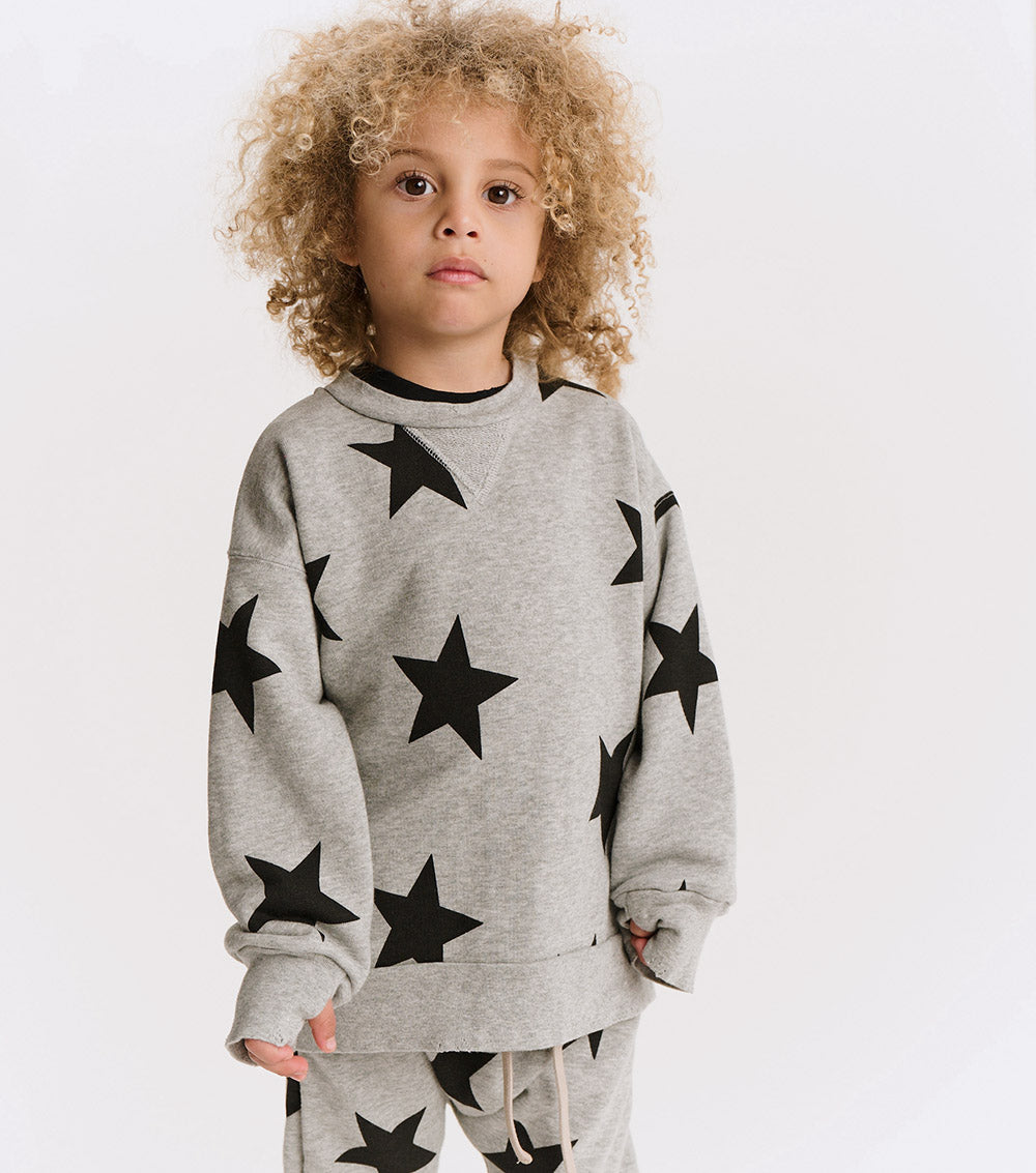 Kid | Star Sweatshirt | Heather Grey