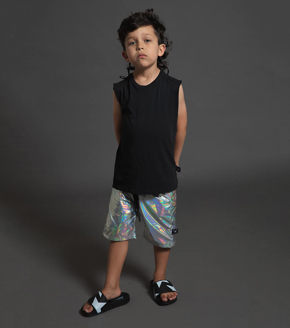 Kid | Nylon Shorts | Silver