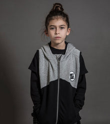 Kid | Hooded Vest | Heather Grey