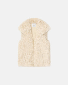 Unisex | Ried Faux Racka Fur Vest | Creme