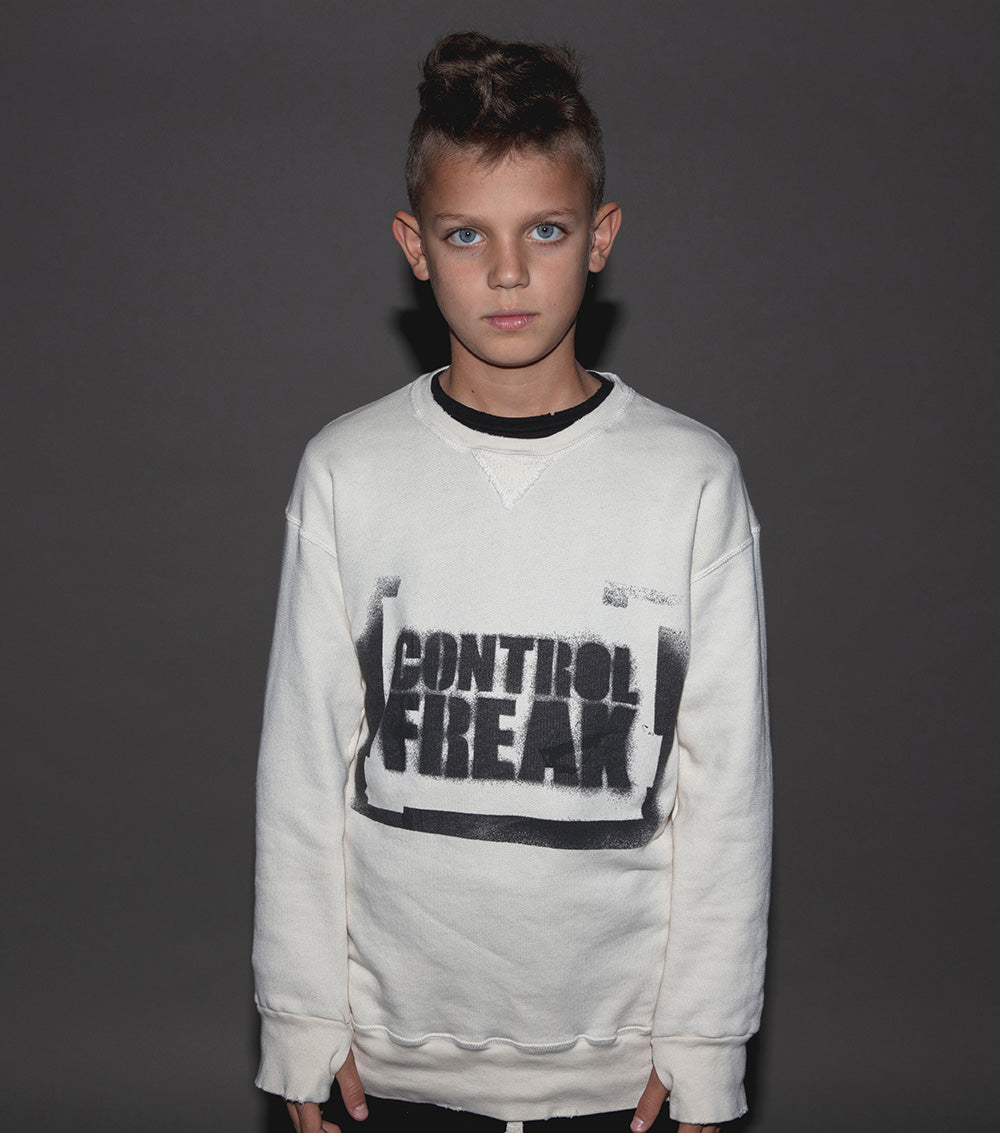 Kid | Sprayed Control Freak Sweatshirt | Natural