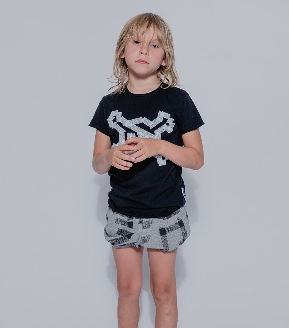 Kid | Masking Tape Yoga Shorts | Black