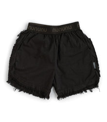 Kid | Airy Ruffled Shorts | Black