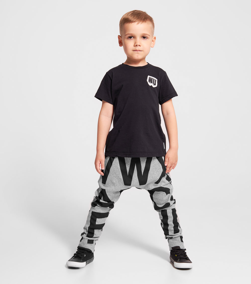 Kid | Alphabet Light Baggy Pants | Heather Grey