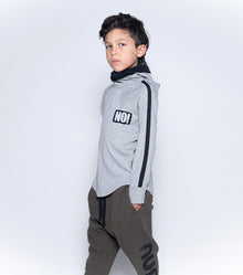 Kid | No! Patch Ninja Shirt | Heather Grey