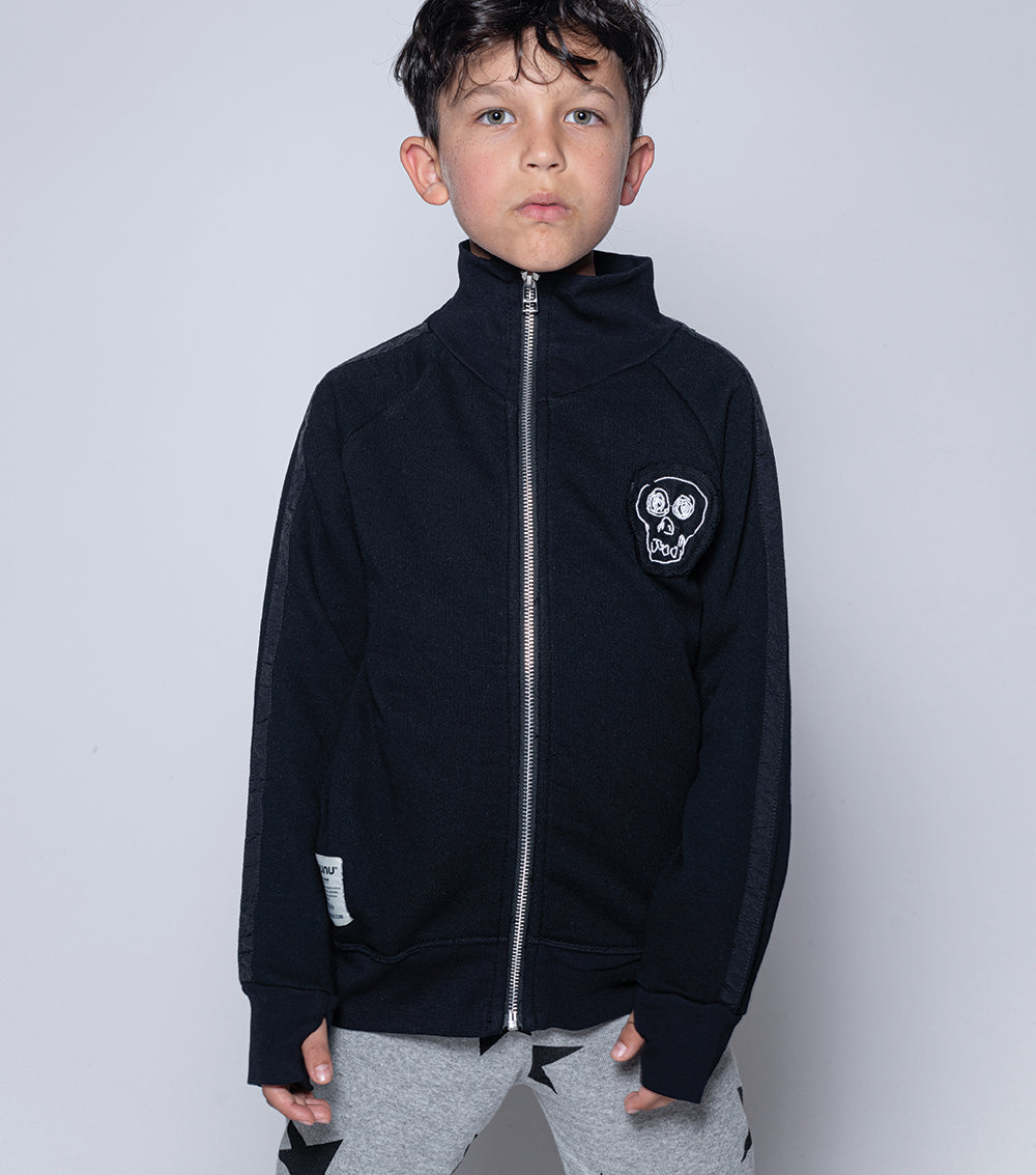 Kid | Sporty Zip Training Jacket | Black