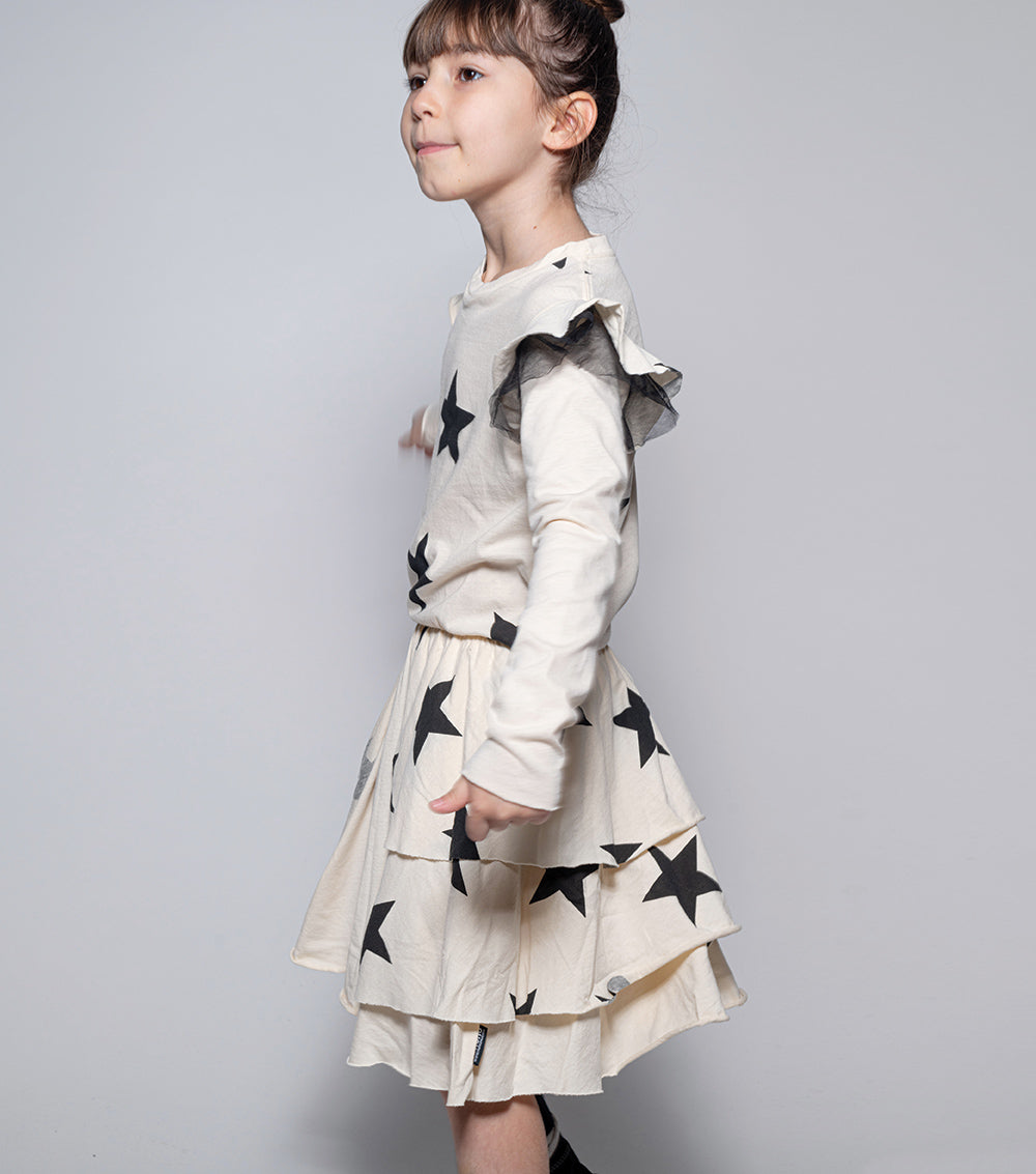 Kid | Star Multi Layered Dress | Black