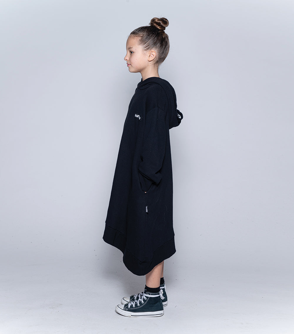 Kid | Attention Hooded Dress | Black