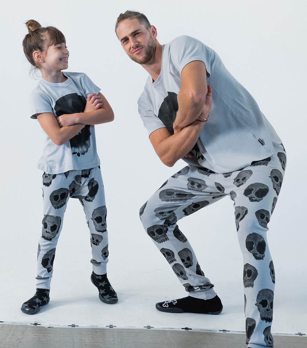 Kid | Water Skull Loungewear | Ice Grey