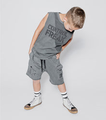 Kid | Control Freak Sleeveless Shirt | Vintage Grey